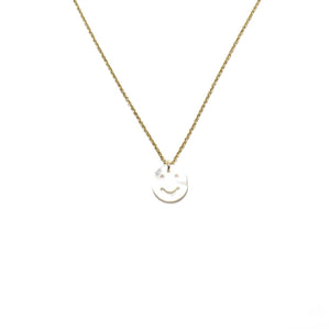 mother of pearl smiley necklace (choice of chains)