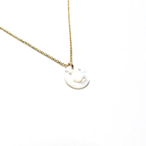 mother of pearl smiley necklace (choice of chains)