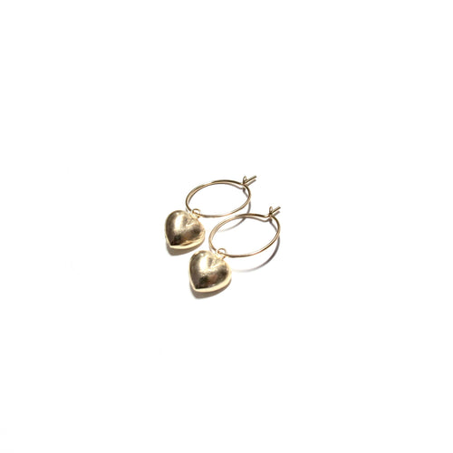 puffy heart small hoops