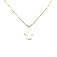 Load image into Gallery viewer, engraved hamsa necklace