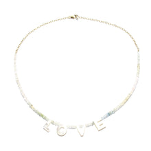 Load image into Gallery viewer, love necklace aquamarine