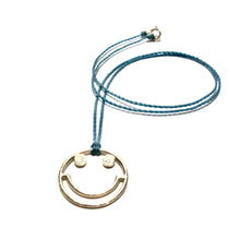 Load image into Gallery viewer, 9ct gold smiley cord necklace