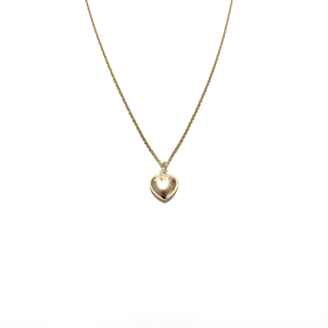puffy heart necklace