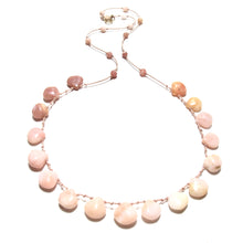 Load image into Gallery viewer, pink opal knotted silk necklace