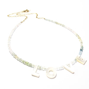 love necklace aquamarine