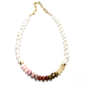 happy necklace sunset pearls