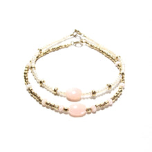 Load image into Gallery viewer, pink opal &amp; faceted beads bracelet