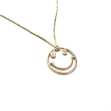 Load image into Gallery viewer, 9ct gold smiley cord necklace