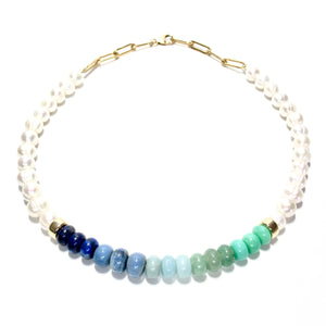 happy necklace ocean pearls