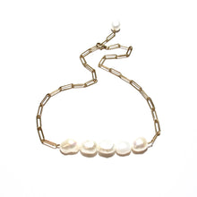 Load image into Gallery viewer, baroque pearls long link necklace