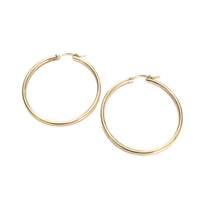 large plain gold hoops
