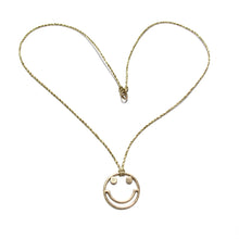 Load image into Gallery viewer, 9ct gold smiley cord necklace