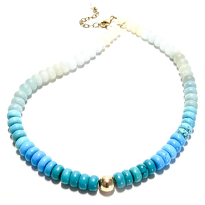 croatian sea blue necklace