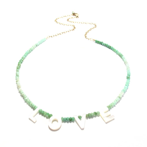 love necklace chrysoprase