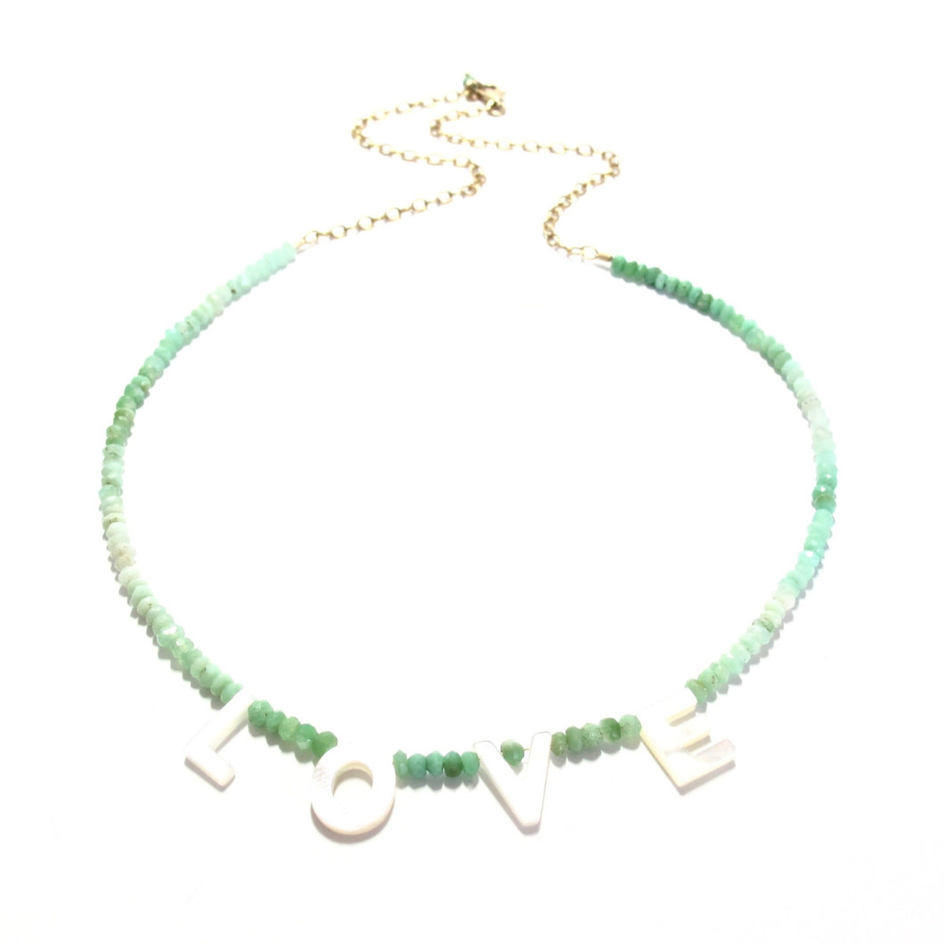 love necklace chrysoprase