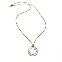 Load image into Gallery viewer, 9ct gold smiley cord necklace