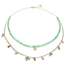 Load image into Gallery viewer, chrysoprase double necklace