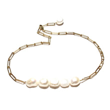 Load image into Gallery viewer, baroque pearls long link necklace