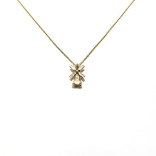 Load image into Gallery viewer, vintage gold windmill charm necklace