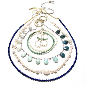 lapis lazuli long necklace