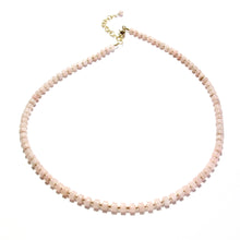 Load image into Gallery viewer, pink jade heishi beads necklace