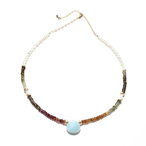 tundra sapphires & pearls necklace