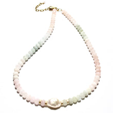 Load image into Gallery viewer, morganite &amp; baroque pearl necklace