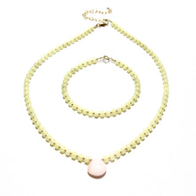 Load image into Gallery viewer, yellow jade heishi beads bracelet