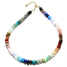 Load image into Gallery viewer, happy necklace mixed gemstones
