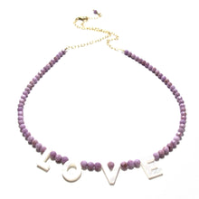Load image into Gallery viewer, love necklace lilac