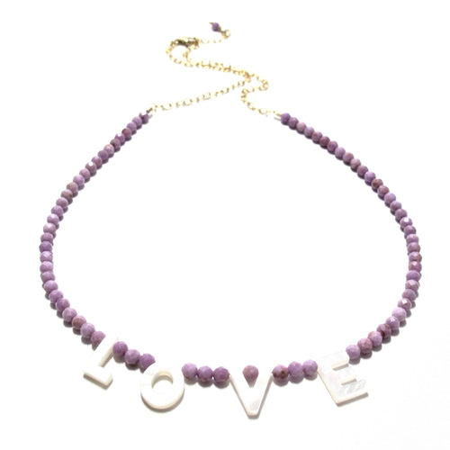 love necklace lilac