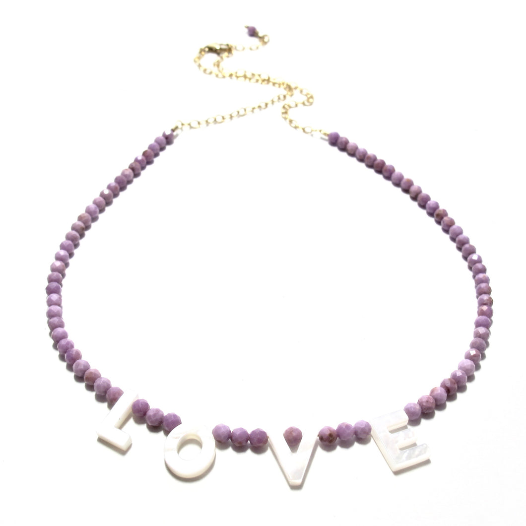 love necklace lilac
