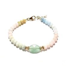 Load image into Gallery viewer, pastel morganite &amp; aventurine bracelet