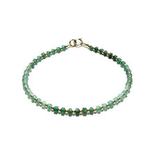 Load image into Gallery viewer, green aventurine heishi beads bracelet