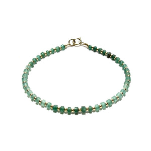 green aventurine heishi beads bracelet