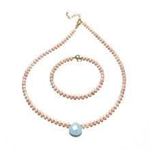 Load image into Gallery viewer, pink jade &amp; amazonite necklace