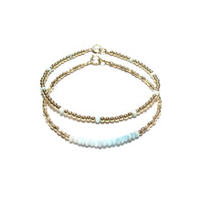 Load image into Gallery viewer, dotted larimar bracelet