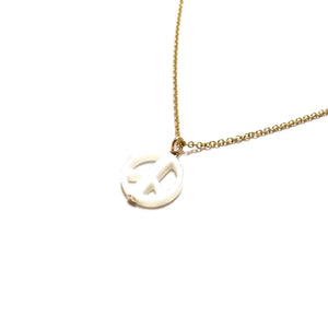 mother of pearl peace necklace