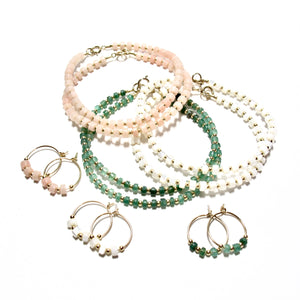 green aventurine heishi beads bracelet