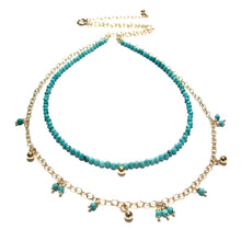 Load image into Gallery viewer, tiny amazonite beads double necklace