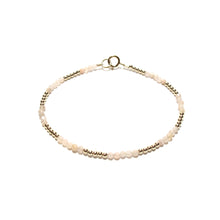 Load image into Gallery viewer, tiny sunstone and gold beads bracelet