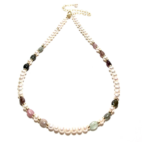 tourmaline & pearls necklace