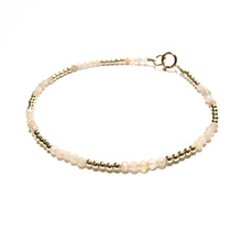 Load image into Gallery viewer, tiny sunstone and gold beads bracelet