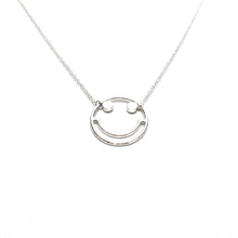 Load image into Gallery viewer, silver smiley chain necklace