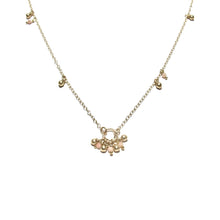 Load image into Gallery viewer, tiny pink opals and gold beads necklace