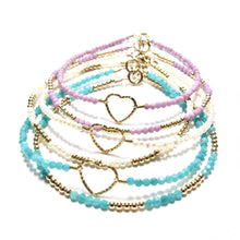 Load image into Gallery viewer, tiny pearls &amp; gold beads bracelet