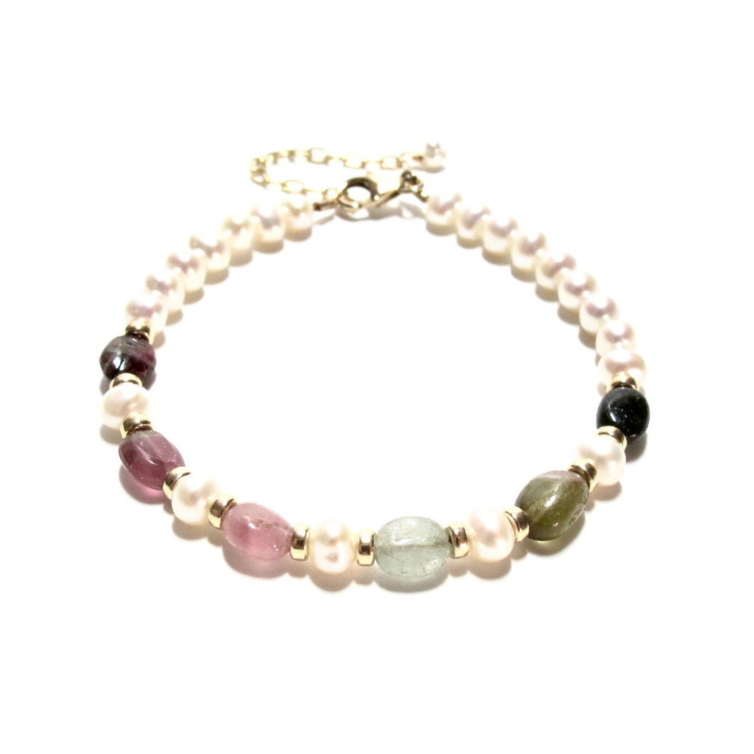 tourmaline & pearls bracelet