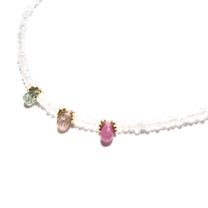 moonstone & tourmaline necklace