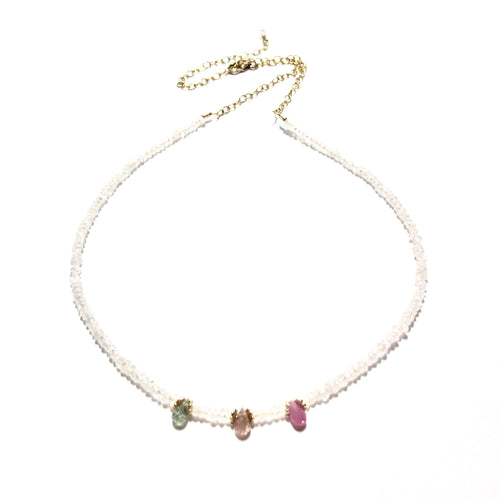 moonstone & tourmaline necklace