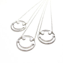 Load image into Gallery viewer, silver smiley chain necklace